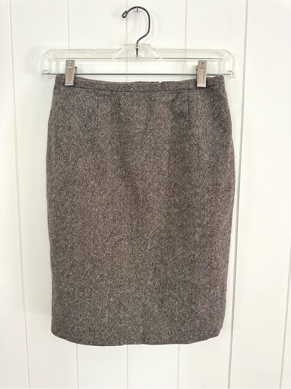 Ann Taylor Light Tan Tweed Pencil Skirt 2P